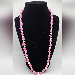 🟢3/$19🟢 Mother of Pearl PINK White Gold Beaded Necklace